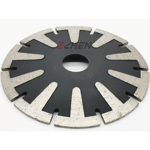Convex curved turbo T shape segmented concave blade 125mm convex diamond cutting blades Granite Cutting Discs 5''contour blade