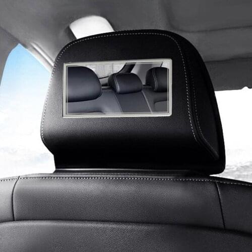Car Interior Stainless Steel Makeup Mirror Auto Visor HD Cosmetic Mirrors