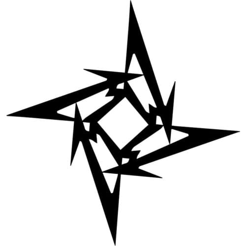 15CM*16CM Creative Ninja Star Auto Window Car Sticker PVC Personalized Reflective Decal Applicable To Various Cars