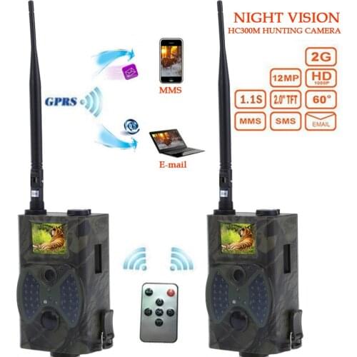 2pcs Suntek HC300M Hunting Trail Camera HC-300M Full HD 12MP 1080P Video Night Vision MMS GPRS Scouting Infrared Game Hunter Cam