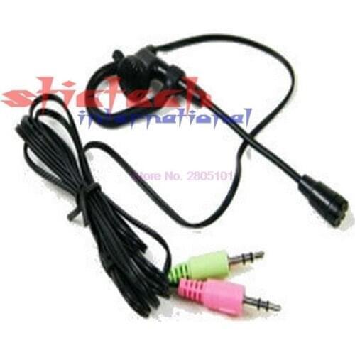 By dhl or ems 200 pieces high quality Stereo Headset Earphone Headphone Mic Microphone For PC Computer Desktop Laptop