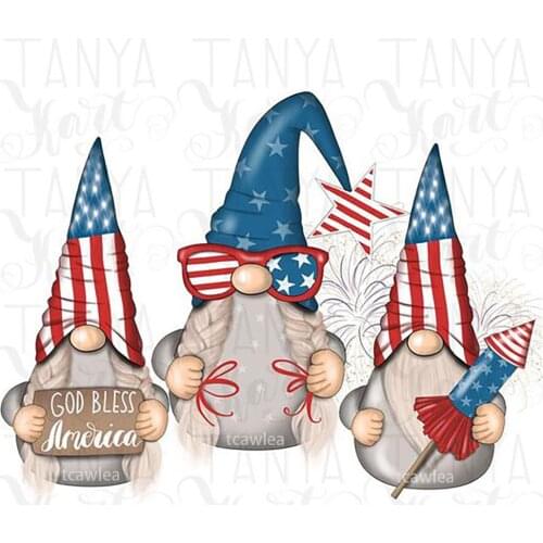 Fourth of July Independence Day Dwarf Gnome Santa Metal Cutting Dies Sunglasses Rocket Stencil for DIY Scrapbooking Cards Craft