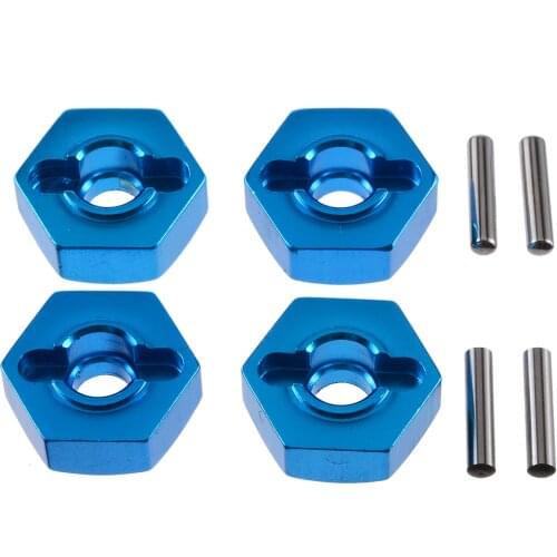 4Pcs 12mm Aluminum Wheel Hex Nut With Pins Drive Hubs 4P HSP 102042 1/10 Upgrade Parts For 4WD RC Car