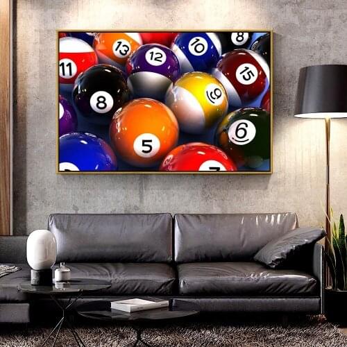 Artcozy Oil Canvas Painting Billiards For Home Decoration Wall Art