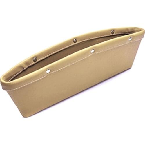 Car Pocket Organizer Seat Side Drop Caddy Catcher Gap Filler Full Leather Seat Console Organizer Interior Accessories