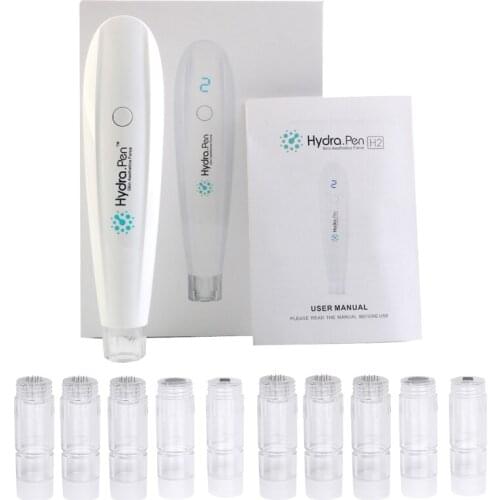 1 Set Hydra Pen H2 Wireless Automatic Serum Applicator Injector Applicator With 10 Cartridges Needles Hydrapen Hydra Roller
