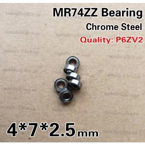 [CMMR74ZZ-P6]Free Shipping 10pcs high precision high speed minisize ABEC-7 ball bearing MR74zz 674zz 4*7*2.5