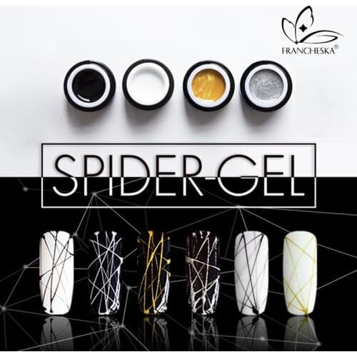 6 colors Nail Art Spider Gel Design Painting UV Nail Polish Super Strong Stretch Glue Graffiti Easy drawing Metal Painted TSLM1