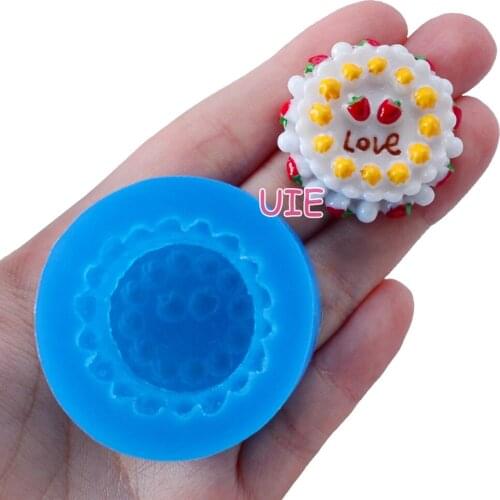 GYL538U 31.2mm Cream Cake Silicone Mold Fondant Cake Decoration Candy Resin Clay Earrings Necklace Craft Soap Candle FOOD SAFE