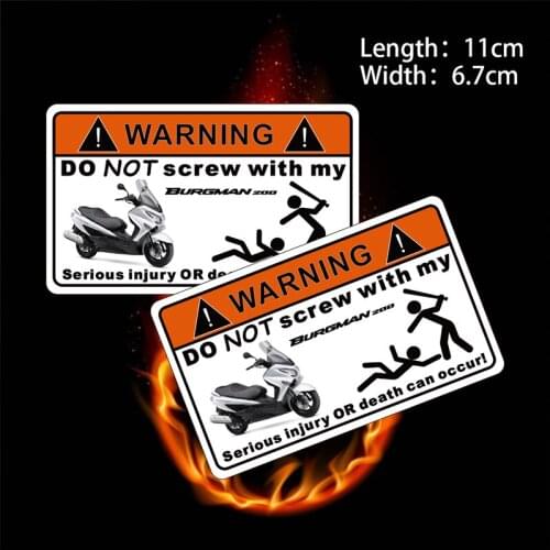 KODASKIN Warning Signs Stickers Decals Sheet Labels for Suzuki Burgman/BURG MAN 200