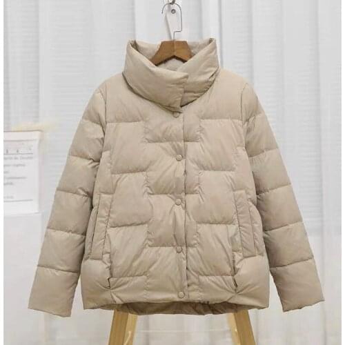 Jacket Woman Stand Collar Slim Short Ultra Light Down Jackets Female Wear Down Coat Parkas Parkas Mujer Invierno 2021