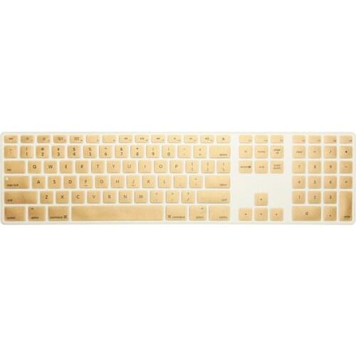 Metallic Gold Silicone English UK EU Keyboard Cover Skin Protector Protective Film For Apple Mac book Air 11.6" for macbook 11x5