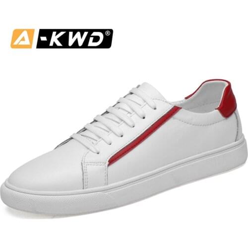 Autumn Fashion Shoes 2019 Tufli White Black Casual Shoes Men Leather Sneakers Men Breathable Man Shoes Simple Designer Trainers