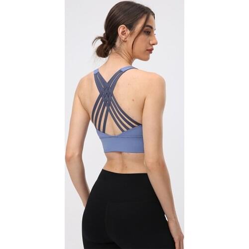 CROSS STRAP Buttery Soft Wireless Sports Bra Tops Women Mid Support Underwear Running Fitness Workout Yoga Brassiere Crop Tops