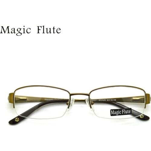 New Arrival optical frames with flex eyeglasses Half frame with diamond for women fashion prescription eyewear 1006
