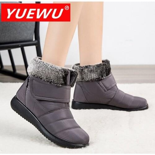 YUEWU New Arrivals Winter Leisure Tourism Large Size Snow Boots Fur Integration Keep Warm Antiskid Shoes