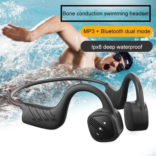 New Bone Conduction Swimming Headphone Bluetooth Wireless Earphone 32GB IPX8 Waterproof MP3 Music Player 2M Diving Sport Headset