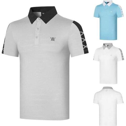 2021 Golf Clothing Mens Short-Sleeved Breathable and Quick-Drying New Polyester Spandex Casual Loose Jersey Summer Top