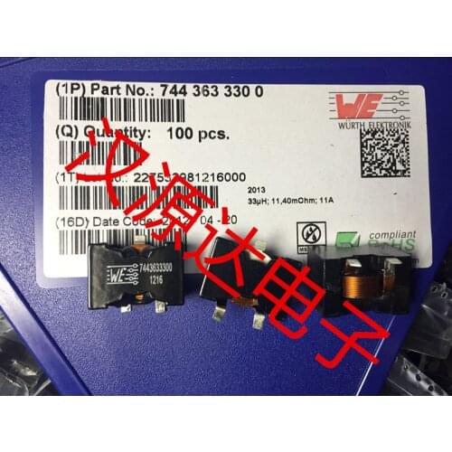 7443633300 WE-HCF 2013 33UH 12A 21.8X21.5X14.5MM flat copper coil inductance