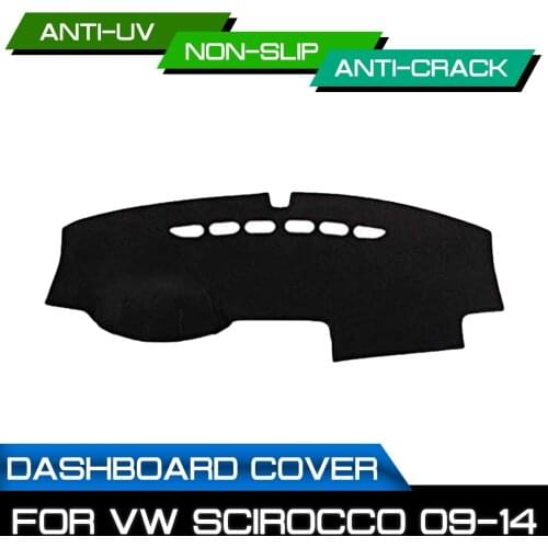 Car Dashboard Mat for Volkswagen Scirocco 2009 2010 2011 2012 2013 2014 Anti-dirty Non-slip Dash Cover Mat UV Protection Shade