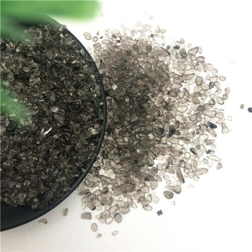 Drop Shipping 50g 2-5mm Natural Ice Black Obsidian Crystal Gravel Stones Reiki Healing Decor Natural Stones and Crystals