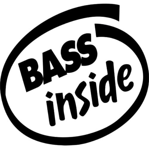 S51932# Various Sizes/Colors Car Stickers Vinyl Decal Bass Inside Motorcycle Decorative Accessories Creative