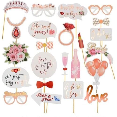 Wedding Photobooth Decoration Table Vintage Bachelorette Party Supplies Bridal Shower Hens Night Accessories