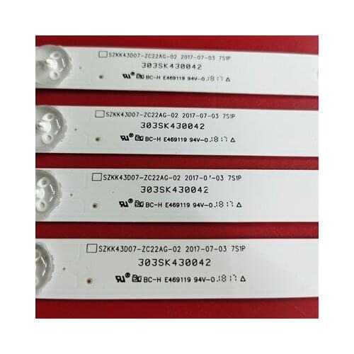 4PCS 7LED LED backlight bar for Toshiba L43s3900fs KDL43JT662A LED43K7200 LED43G30CE KDL43JT662A LED43S1