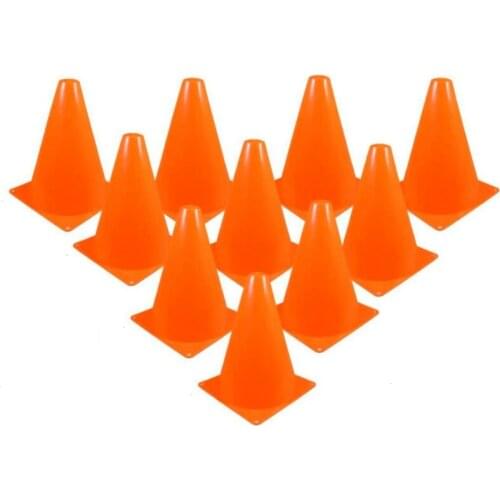 Top!-10 Pcs Traffic Cones - 7 Inch of Multipurpose Construction Theme Party Sports Activity Cones for Football Training