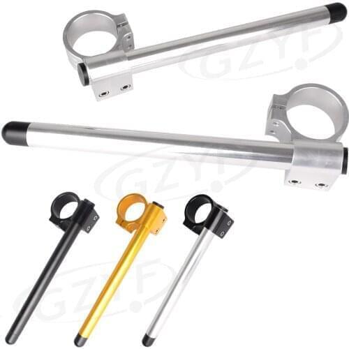 Universal CNC Motorcycle 52mm Riser Clip Ons Clip-on Handlebars 22MM 7/8" Grips Tube Handle Bars Fork Tube