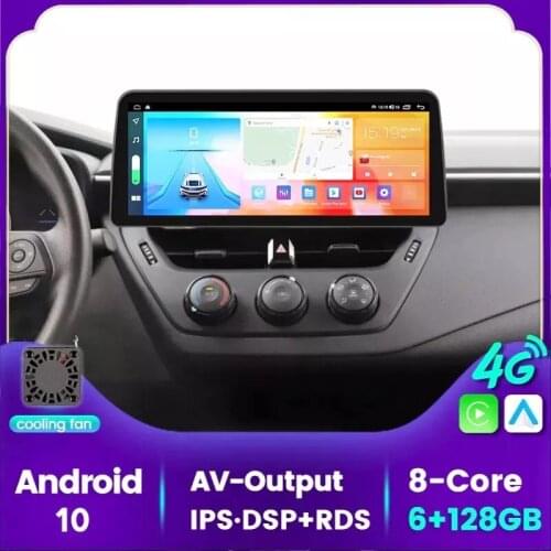 6+128G Android QLED 12.3 Vertical Stand-UP Monitor For Toyota Corolla / Railing / Lingshang / Asia Lion 2019-2021 Support WiFi