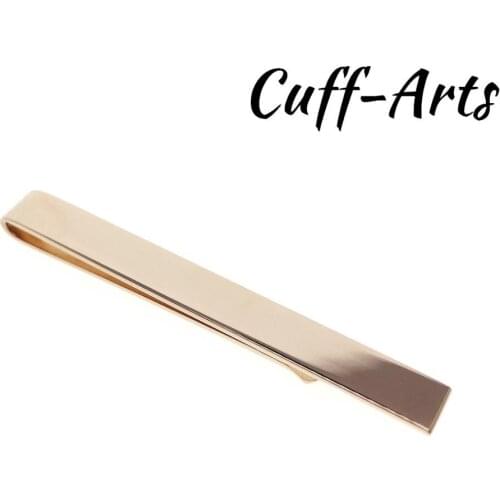 Tie Clip Bar Rose Gold Normal Size Stainless Steel for Business Wedding Gift 5.5cm by Cuffarts T10071