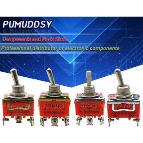1PCS E-TEN1322 E-TEN1321 E-TEN1221 E-TEN1122 E-TEN1121 E-TEN1021 15A/250V Switch Miniature Toggle Switches 1322 1321 1221
