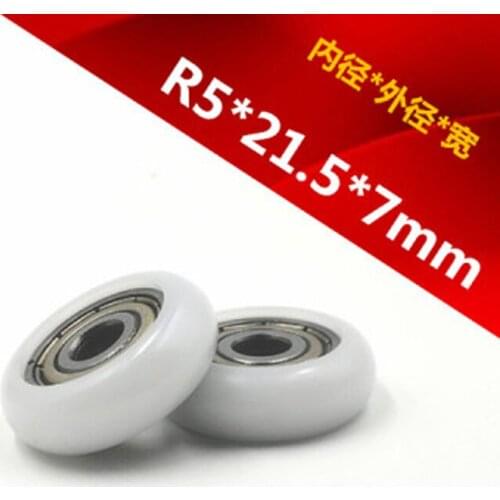 5*21.5*7 High-quality arc-coated rubber 625zz bearing,sliding roller diameter 21.5mm,thickness 7mm,Furniture, equipment pulley