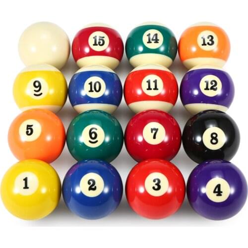 52.5mm Adult Billiard Ball Pool Ball Set Full Size American Standard Billiard Ball Set 16 Ball Durable Synthetic Resin Pool Ball
