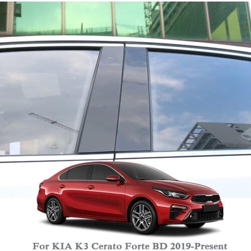 Car-styling For KIA K3 Cerato Forte BD 2019 Car Window Center Pillar Stickers Trim External Decoration Films Auto Accessories