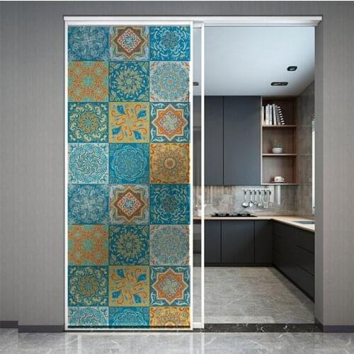 No glue colorful Window film Frosted Privacy Glass Door Sticker Home Decor Digital print Morocco