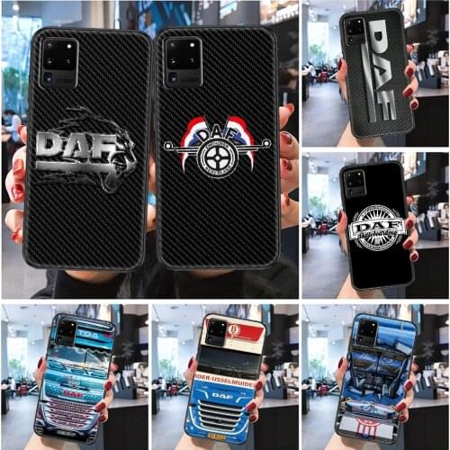 DAF Truck logo Phone case For Samsung Galaxy Note 4 8 9 10 20 S8 S9 S10 S10E S20 Plus UITRA Ultra Frosted black soft cell cover
