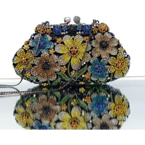 DAIWEI New design clutch evening bags brand designer women purse soiree pochette Rhinestones crystal party clutch bags