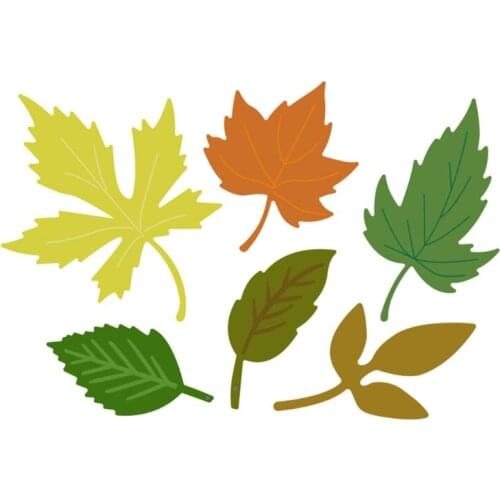 50LB Leaves Clear Stamps Embossing Mould, DIY Printing Carbon Steel Mould for Card Making and Scrapbooking