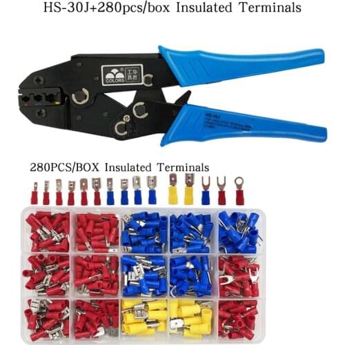 HS-30J Crimping Tool Pliers 0.5-6.0mm2 For Insulation Butt Connection Bullet Fork Ring Crimping Terminal Connector Car Terminal