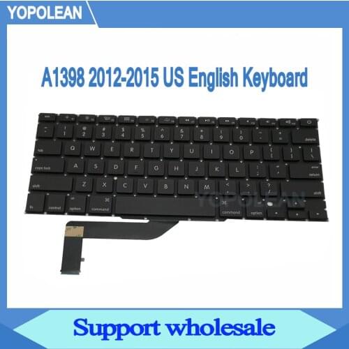 3 PCS New US English Keyboard For Macbook Pro Retina 15" A1398 Keyboard 22012 2013 2014 2015 Years