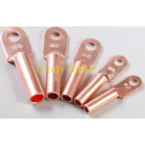 1PC DT-10 ~DT-400 Tinned Copper Lug Battery Welding Wire Connector Terminal