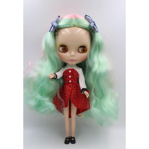 Free Shipping big discount RBL-251DIY Nude Blyth doll birthday gift for girl 4colour big eyes dolls with beautiful Hair cute toy