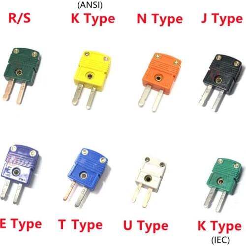 K/T/J/E/N/R/S/U Type Mini Thermocouple Connector Plug Male & Female With Low Cost