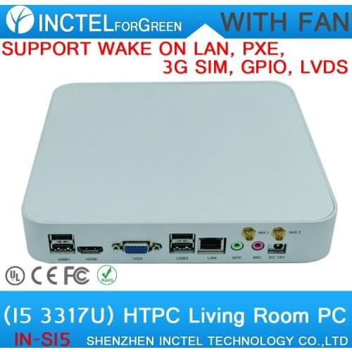 True dual core desktop mini home theater HPTC silver HTPC with Intel Core I5 3317U have stock