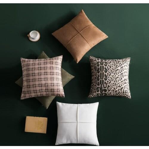 FSISLOVER 2020 New ins Cushion Cover ins Skinny Fabric Pillowcase Leopard Print High Quality Nordic Style Home Deco Pillow Cases