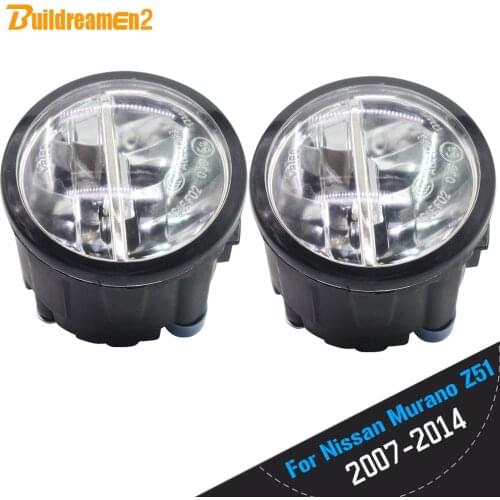 Buildreamen2 For 2007-2014 Nissan Murano Z51 Closed Off-Road Vehicle Car LED Fog Light Daytime Running Light DRL 12V Styling