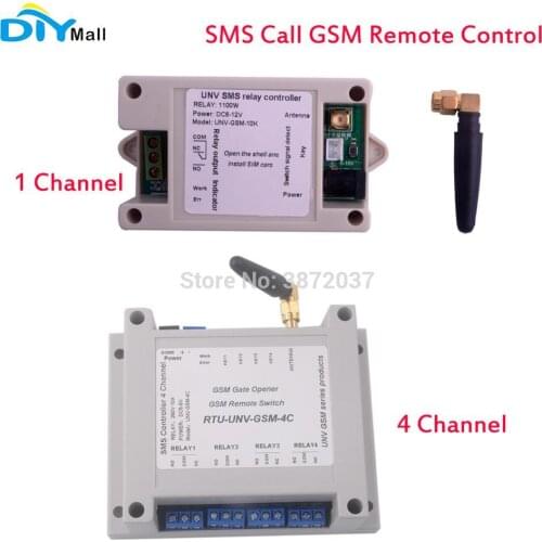 2G Network 1/4 Relay Module with Case SMS Call GSM Remote Control Switch SIM800C STM32F103CBT6 for Greenhouse Oxygen Pump