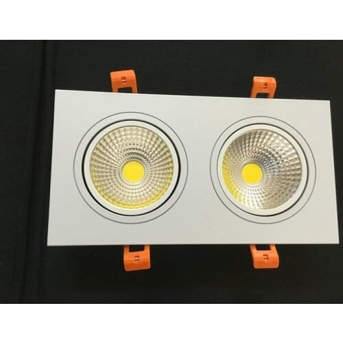1pcs 2*5w 85-265v 110v 220v Recessed Double Head Cob Led Downlight Led Spot Light Led Ceiling Down Light Lamp